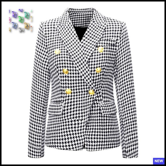 Vintage Double Breasted Slim Fit Blazer Jacket Classic Elegant Y2K Chic
